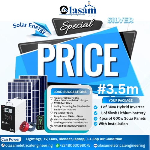 Silver solar package — ₦3,500,000