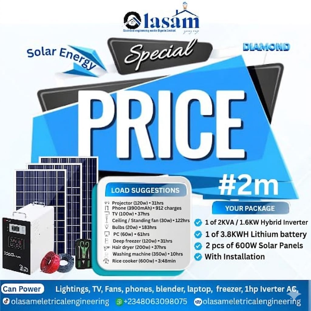 Diamond solar package — ₦2,000,000